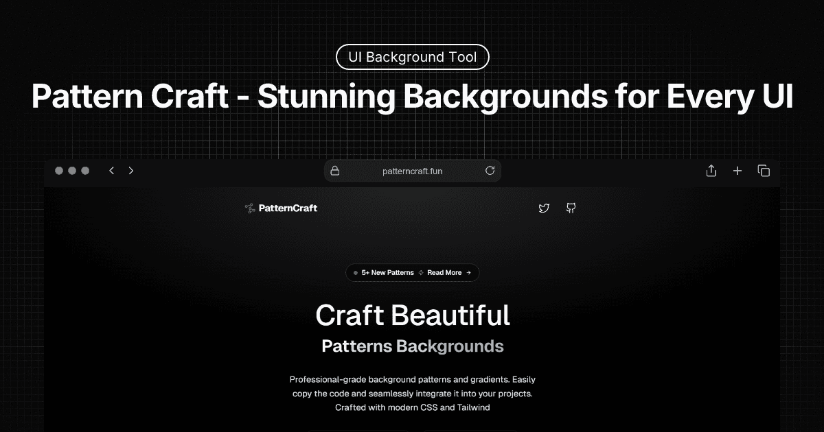 Pattern Craft - Modern Background Patterns & Gradients Snippets
