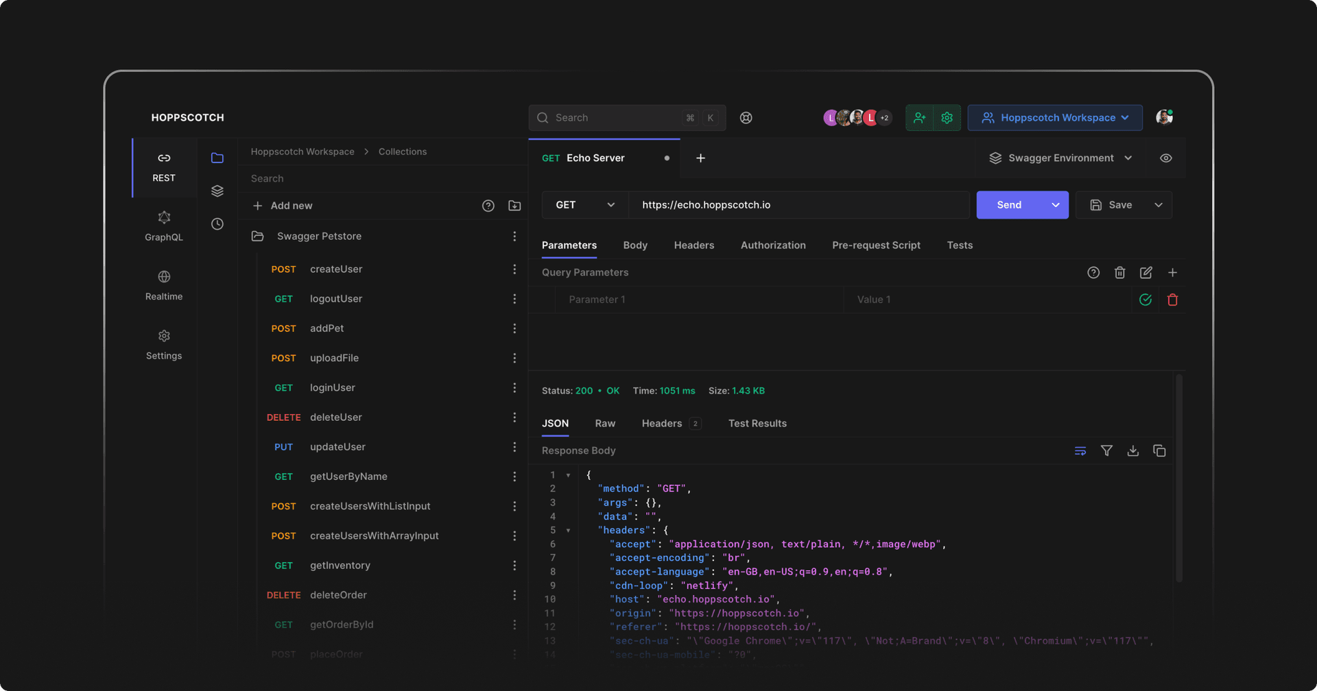 hoppscotch/hoppscotch: Open source API development ecosystem - https://hoppscotch.io (open-source alternative to Postman, Insomnia)